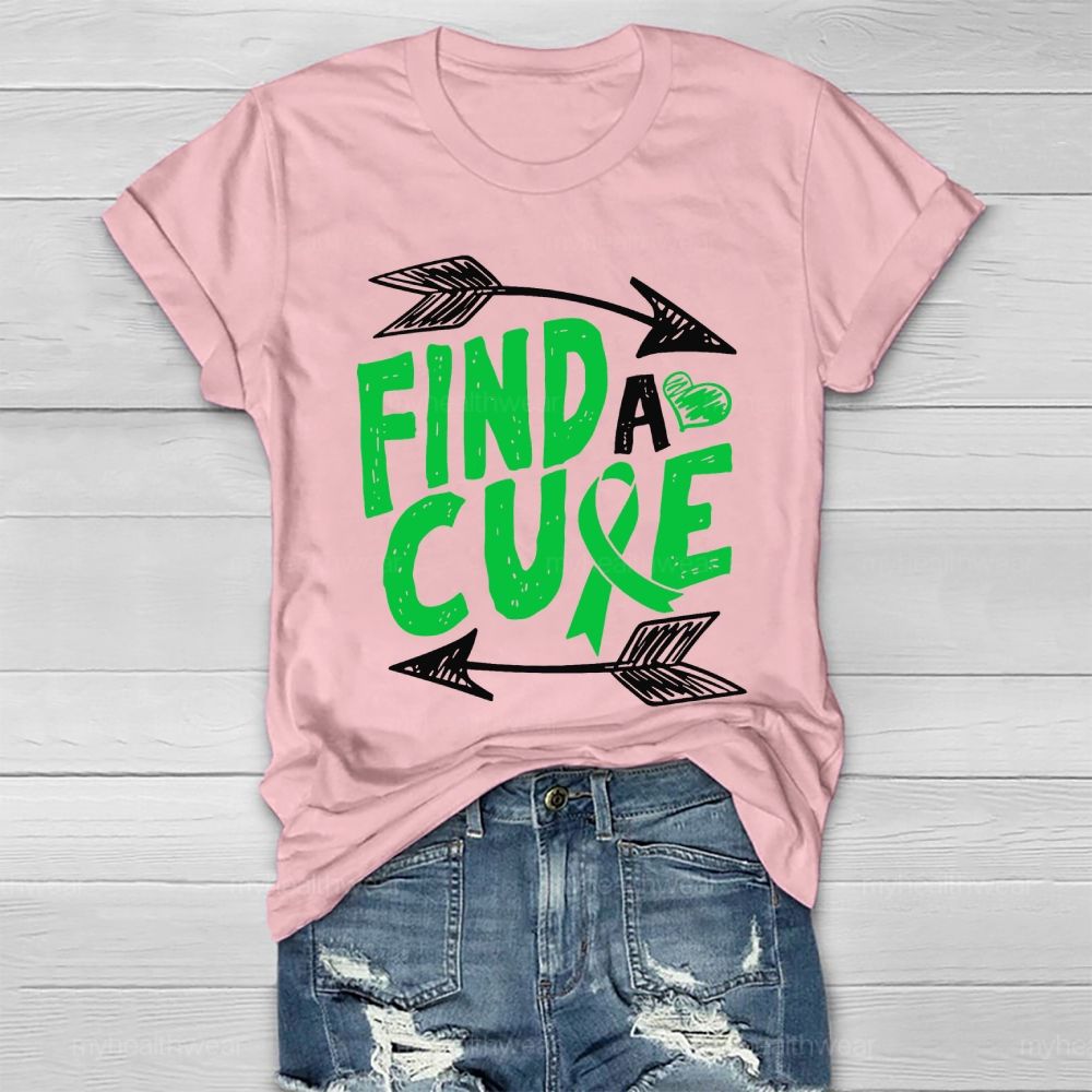 Find Cure Green Ribbon Healthwear T-shirt