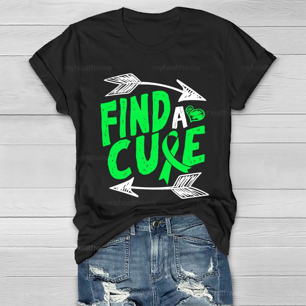Find Cure Green Ribbon Healthwear T-shirt