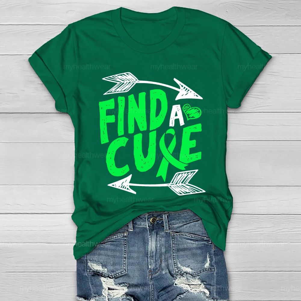 Find Cure Green Ribbon Healthwear T-shirt