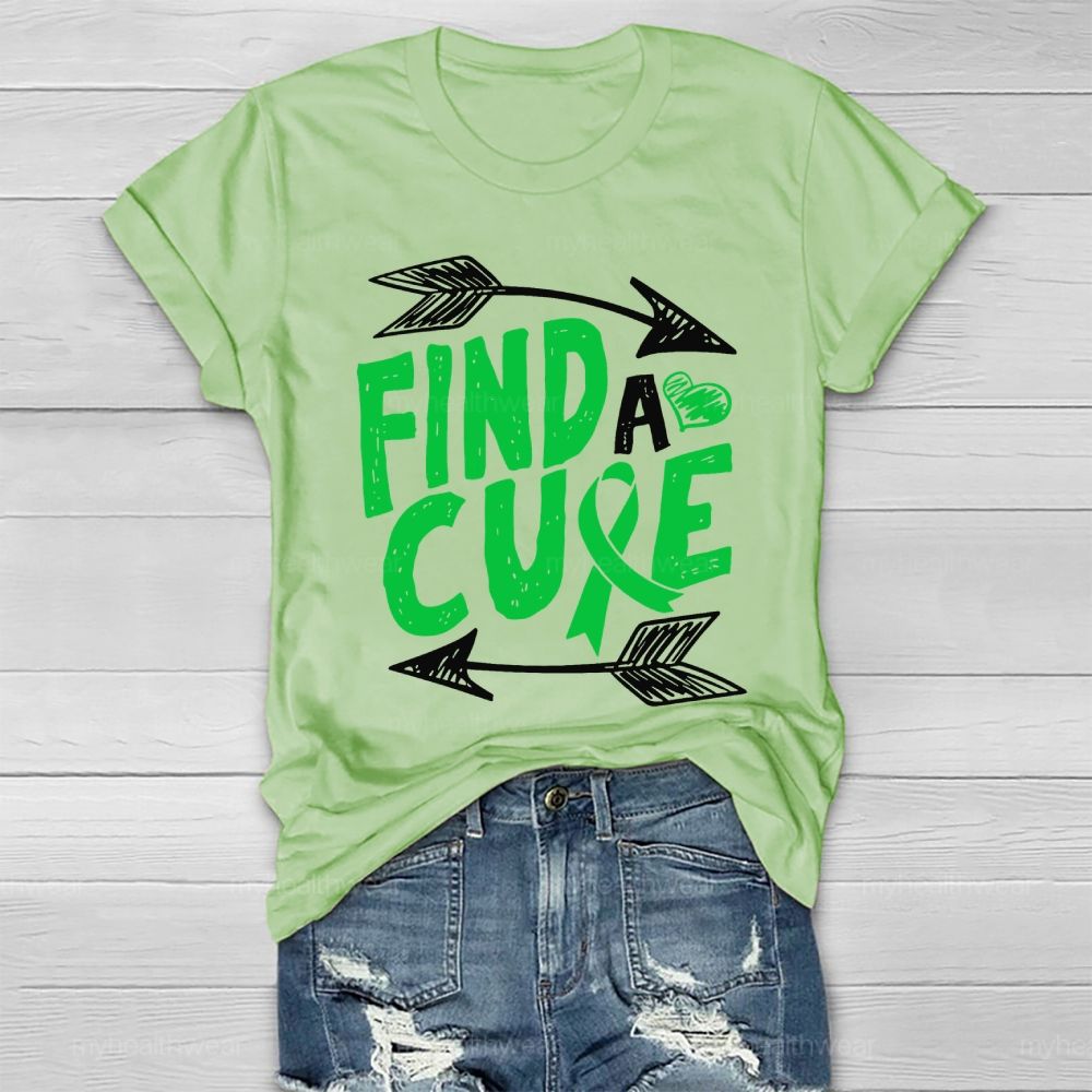 Find Cure Green Ribbon Healthwear T-shirt