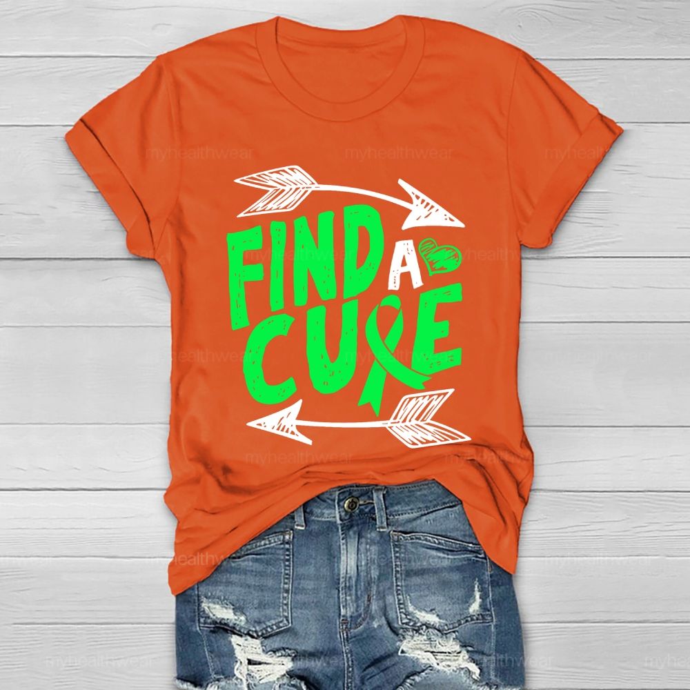 Find Cure Green Ribbon Healthwear T-shirt