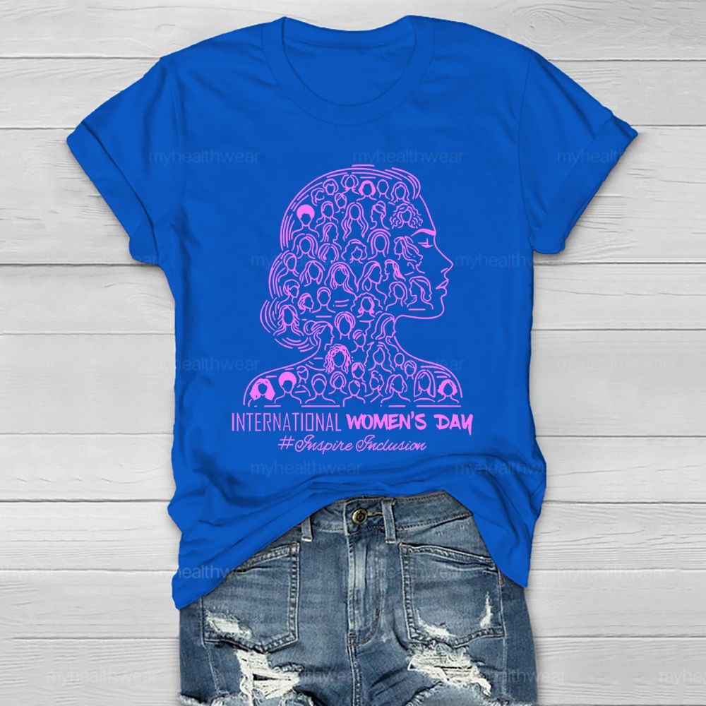 International Women's Day Inspire Inclusion Healthwear T-shirt