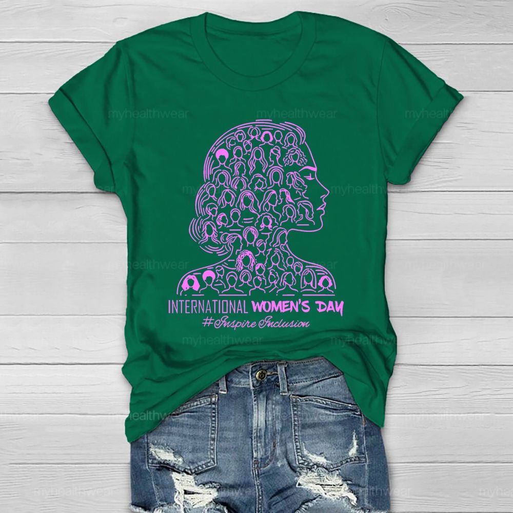 International Women's Day Inspire Inclusion Healthwear T-shirt