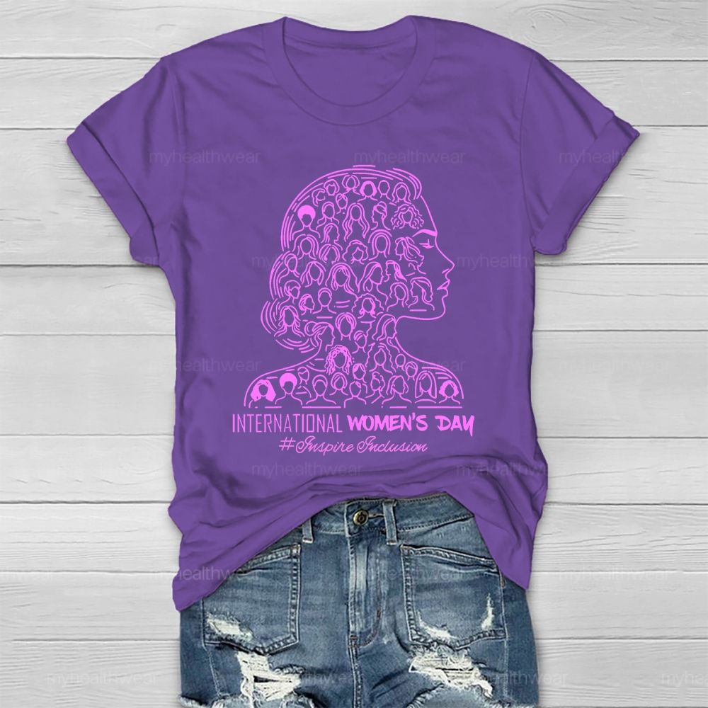 International Women's Day Inspire Inclusion Healthwear T-shirt