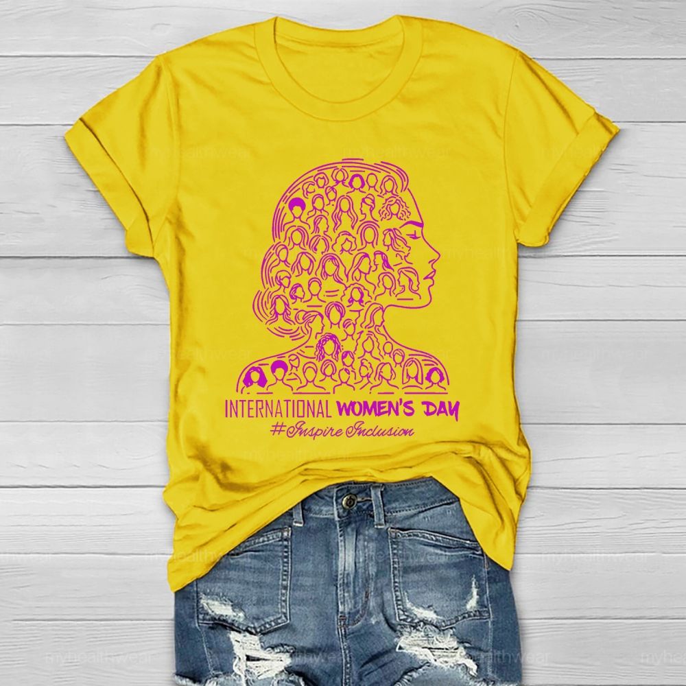 International Women's Day Inspire Inclusion Healthwear T-shirt