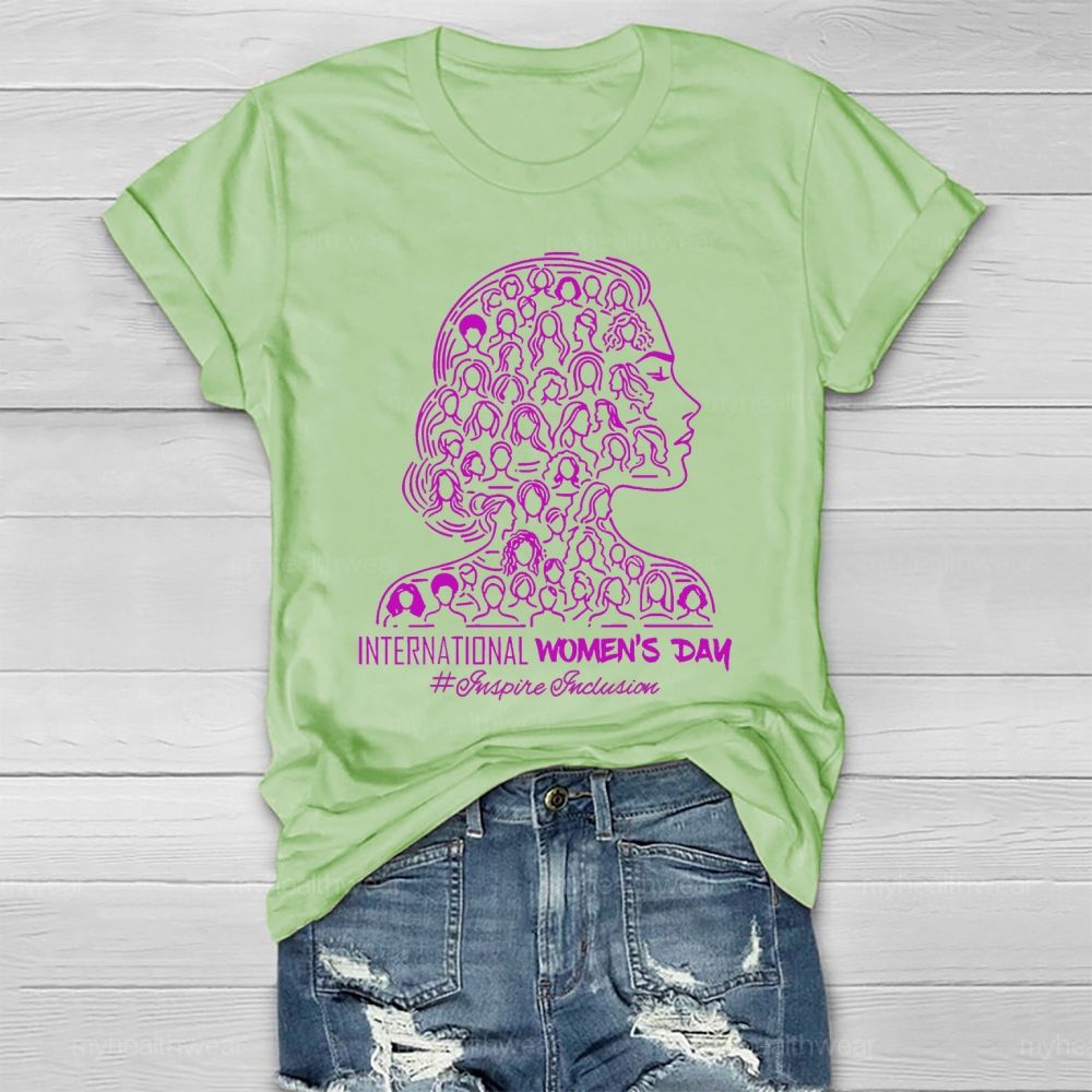 International Women's Day Inspire Inclusion Healthwear T-shirt