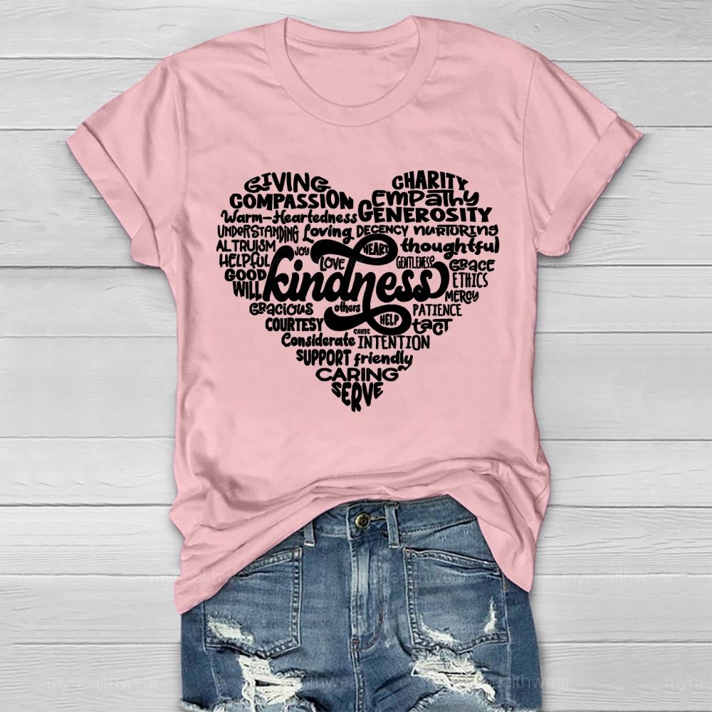 Kindness Giving Compassion Love Letters Healthwear T-shirt