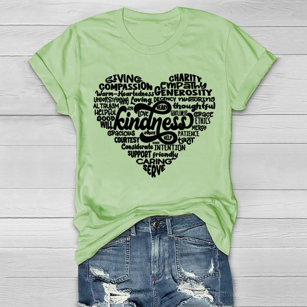 Kindness Giving Compassion Love Letters Healthwear T-shirt