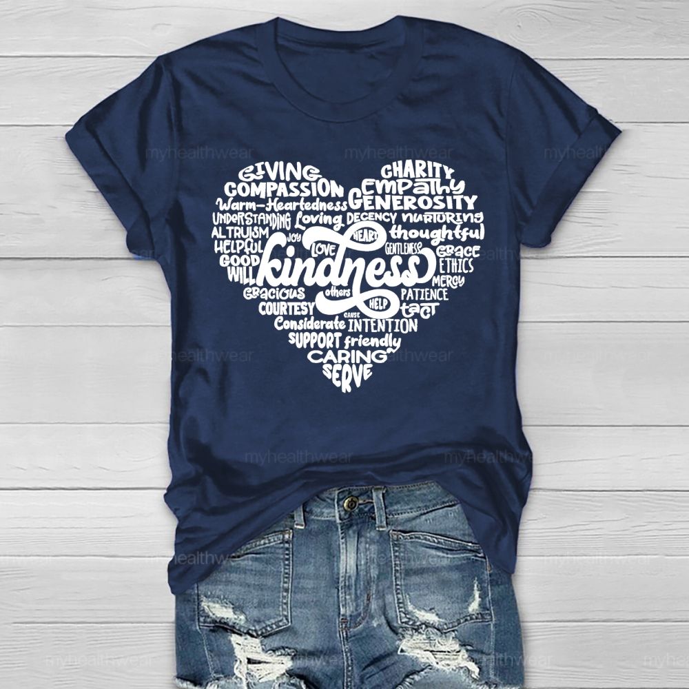 Kindness Giving Compassion Love Letters Healthwear T-shirt