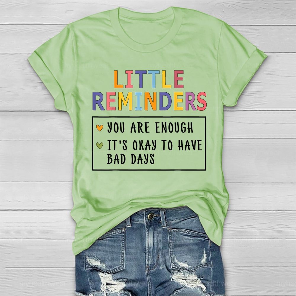 Little Reminders You Are Enough Healthwear T-shirt