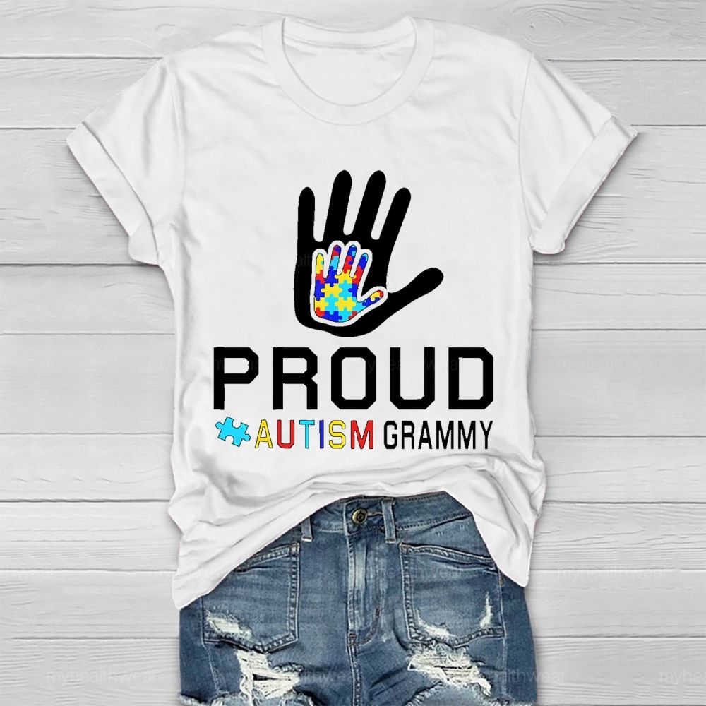 Proud Autism Grammy Healthwear T-shirt