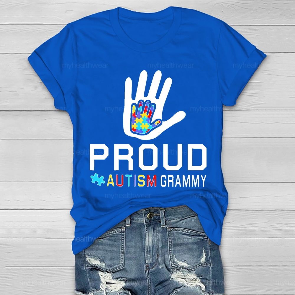 Proud Autism Grammy Healthwear T-shirt