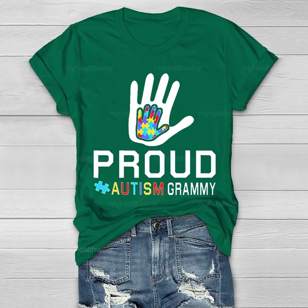 Proud Autism Grammy Healthwear T-shirt