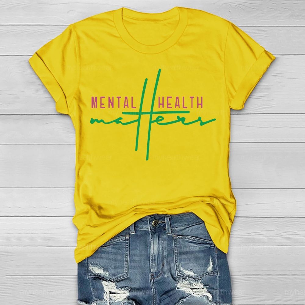 Mental Health Matter Interesting Letters Healthwear T-shirt