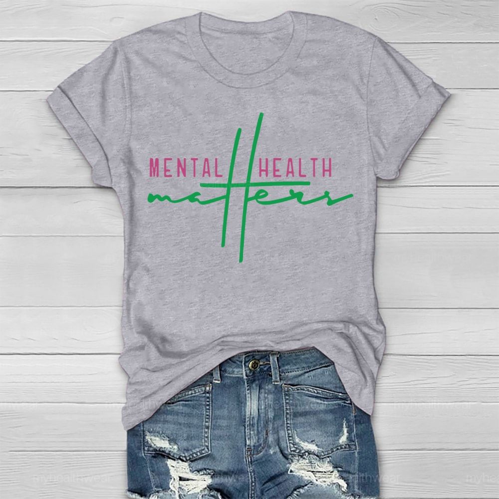 Mental Health Matter Interesting Letters Healthwear T-shirt
