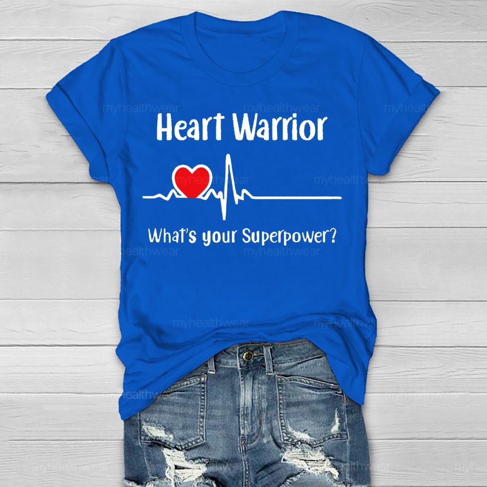 Heart Warrior What's Your Superpower  Healthwear T-shirt