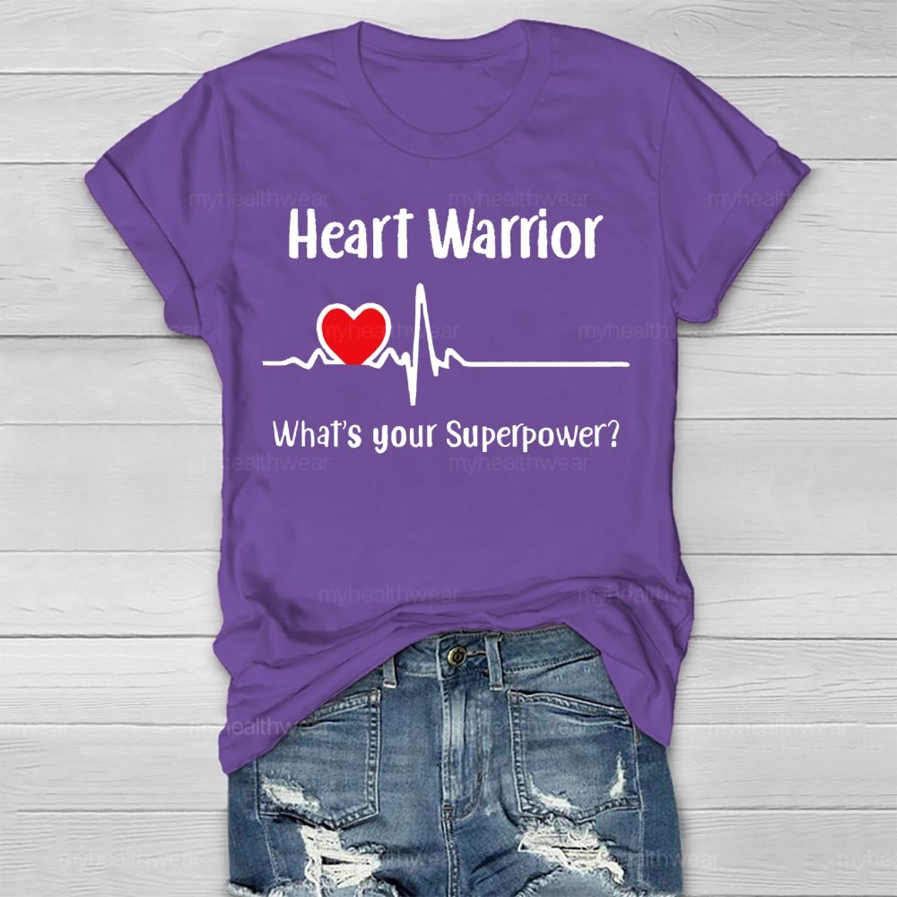 Heart Warrior What's Your Superpower  Healthwear T-shirt