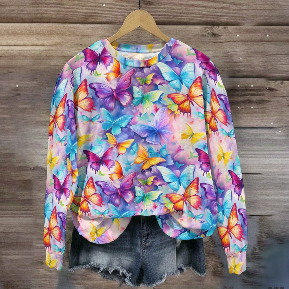 Colorful Butterfly Sweatshirt