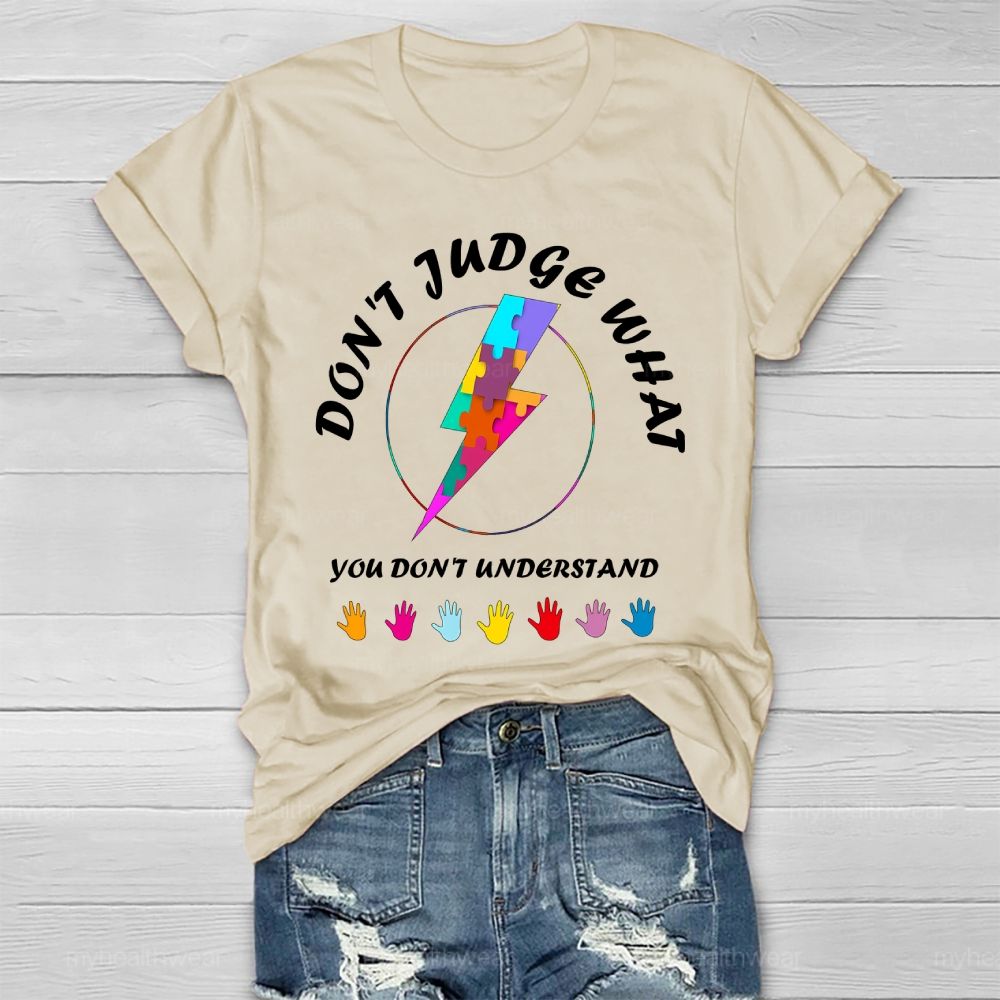 Don't Judge What You Don't Understand Puzzle Lightning Graphics  Healthwear T-shirt