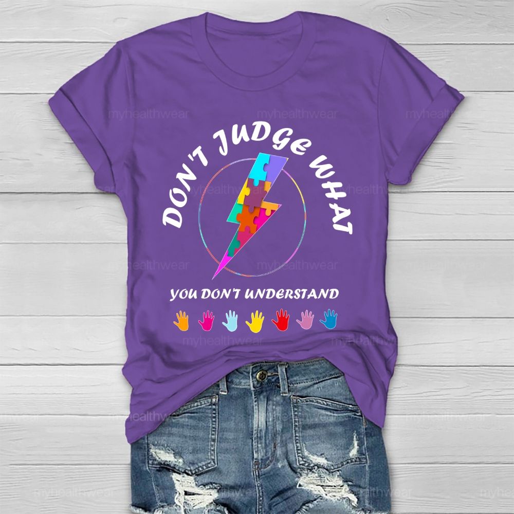 Don't Judge What You Don't Understand Puzzle Lightning Graphics  Healthwear T-shirt