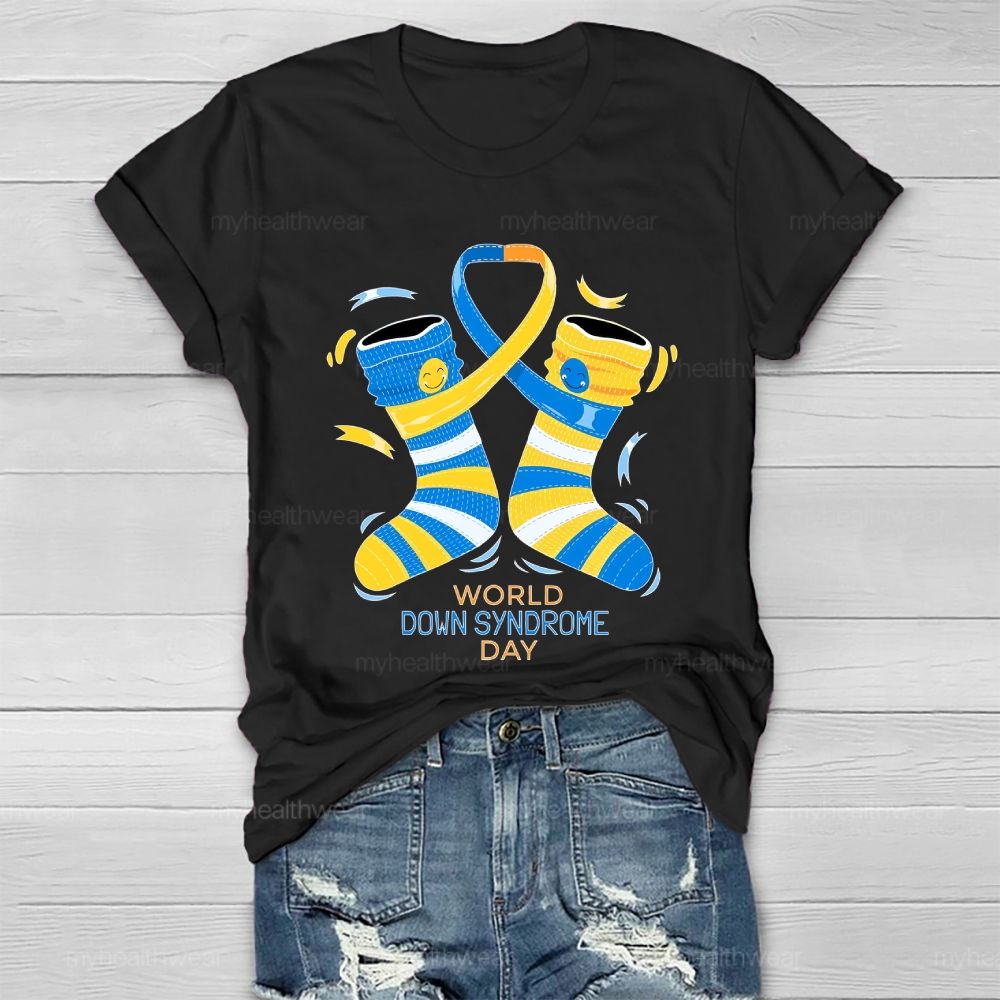 World Down Syndrome Day Socks Graphics Healthwear T-shirt