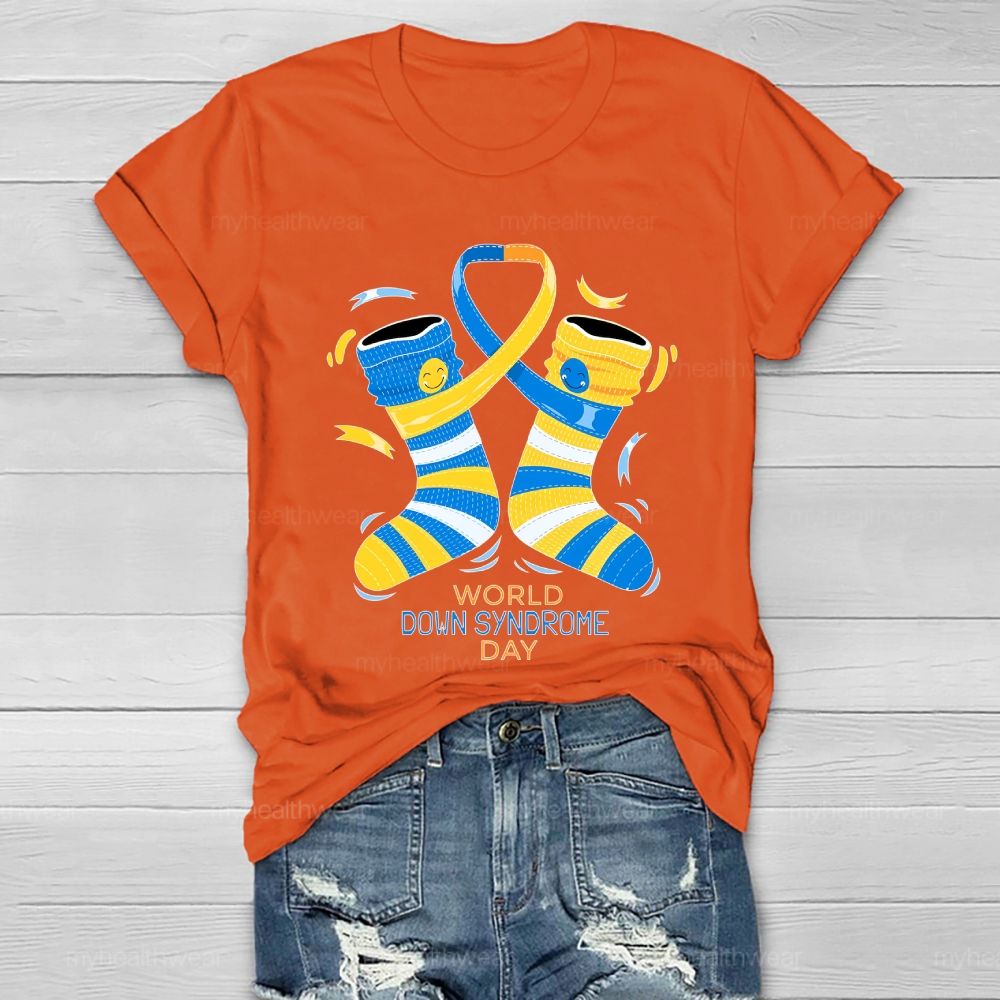 World Down Syndrome Day Socks Graphics Healthwear T-shirt