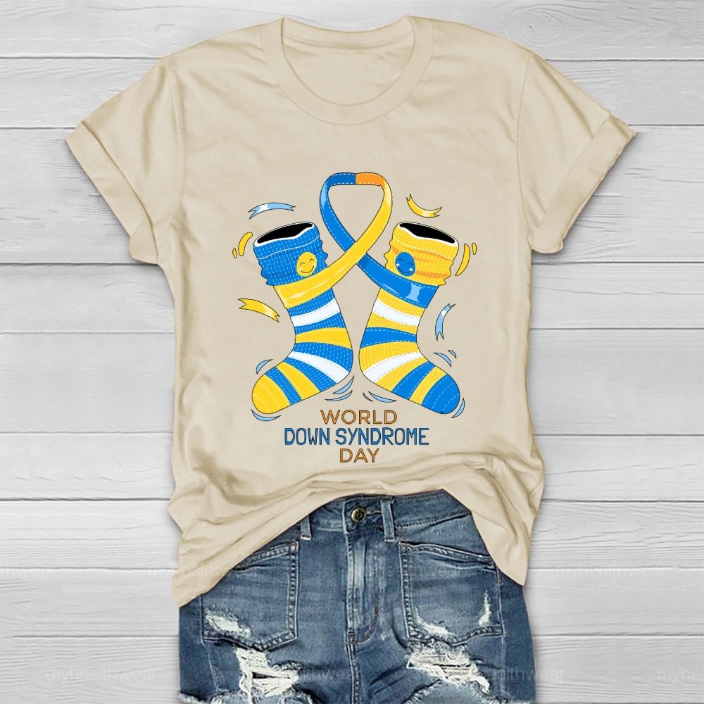 World Down Syndrome Day Socks Graphics Healthwear T-shirt