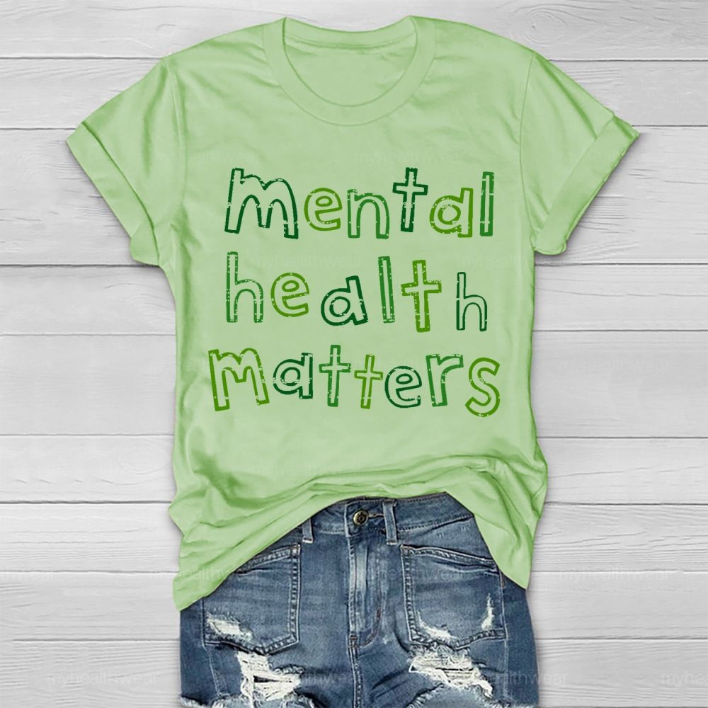 Mental Health Matters Cute Letters Healthwear T-shirt