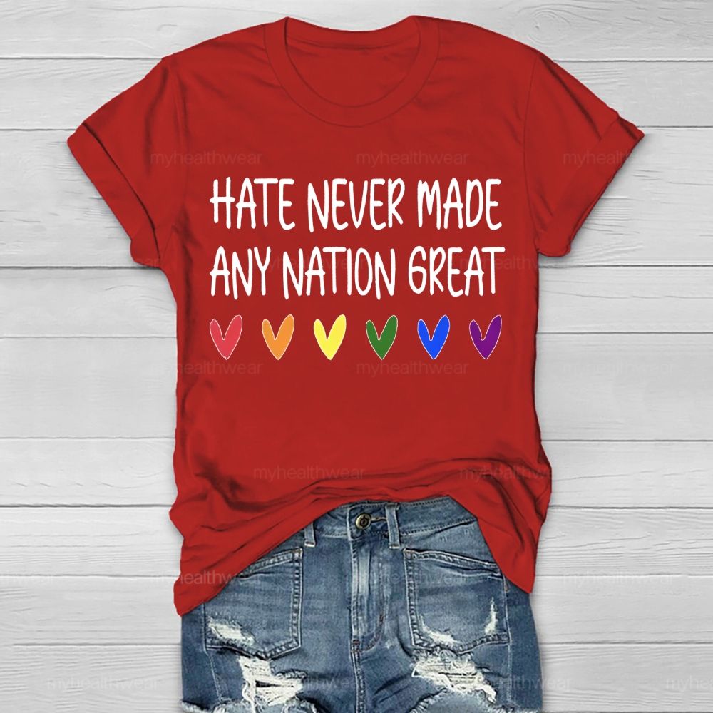 Hate Never Made Any Nation Great Healthwear T-shirt