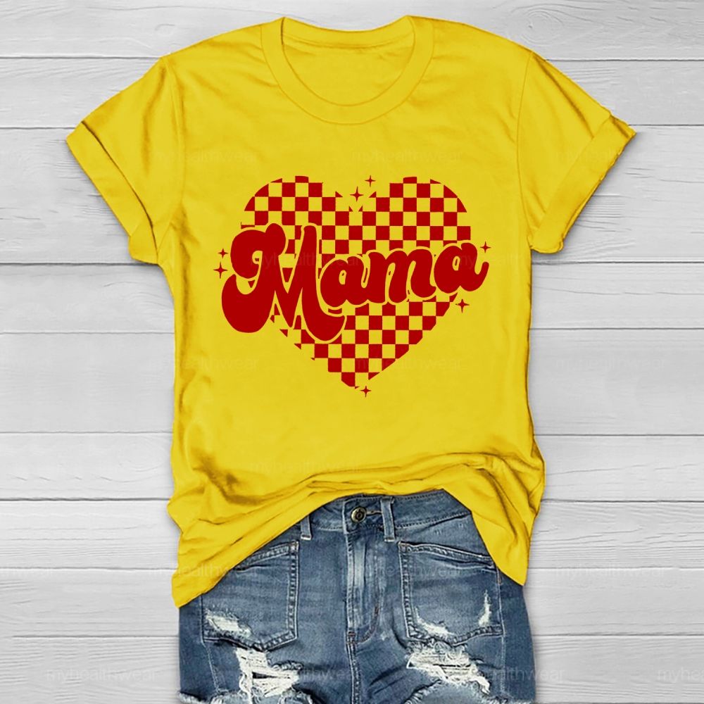 Mom Loving Heart Pattern Healthwear T-shirt