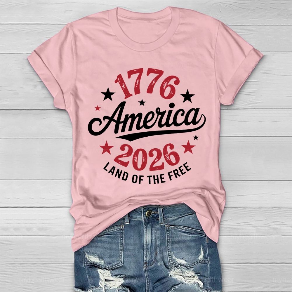 America 1776-2026 Land Of The Free  Healthwear T-shirt