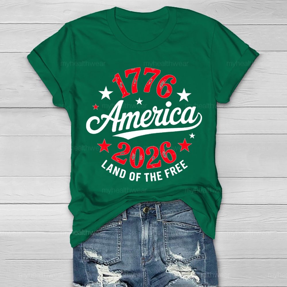 America 1776-2026 Land Of The Free  Healthwear T-shirt