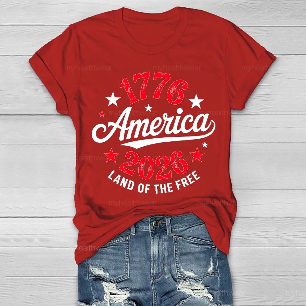 America 1776-2026 Land Of The Free  Healthwear T-shirt