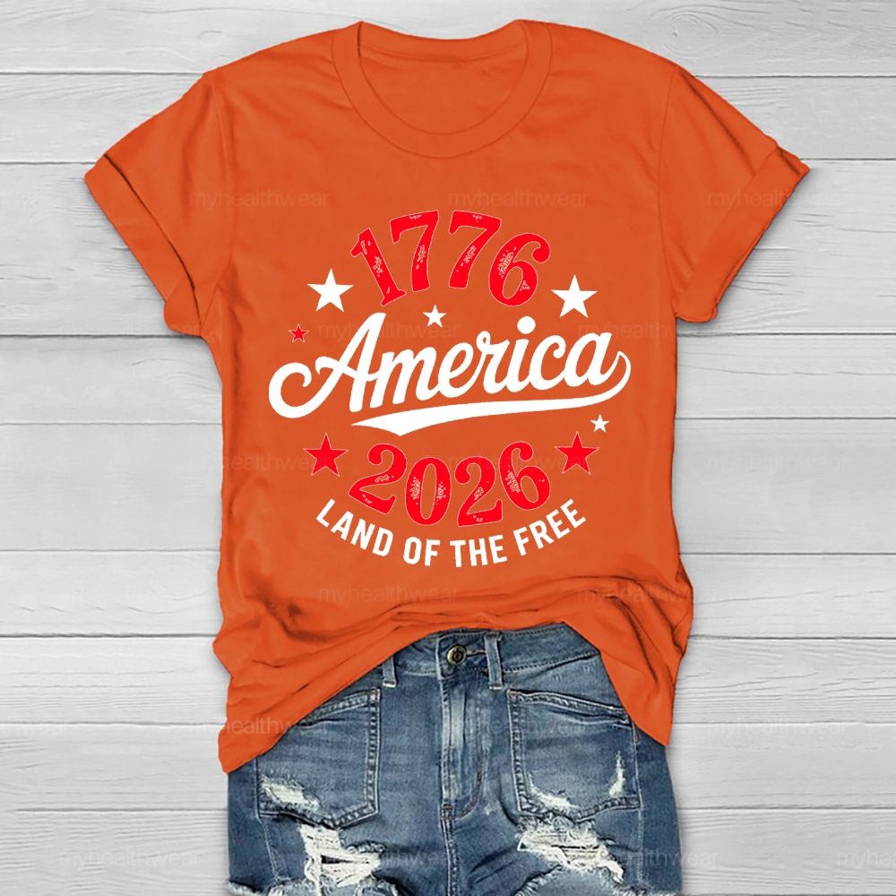 America 1776-2026 Land Of The Free  Healthwear T-shirt