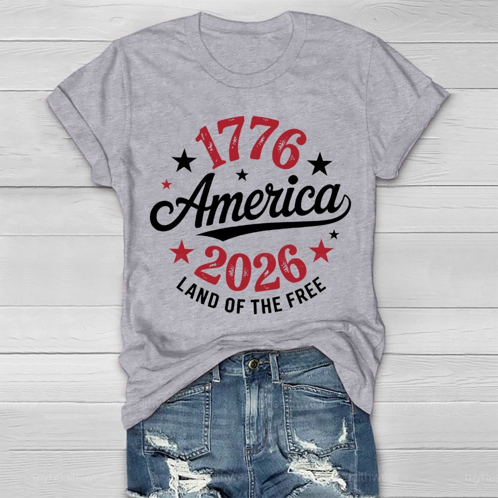 America 1776-2026 Land Of The Free  Healthwear T-shirt