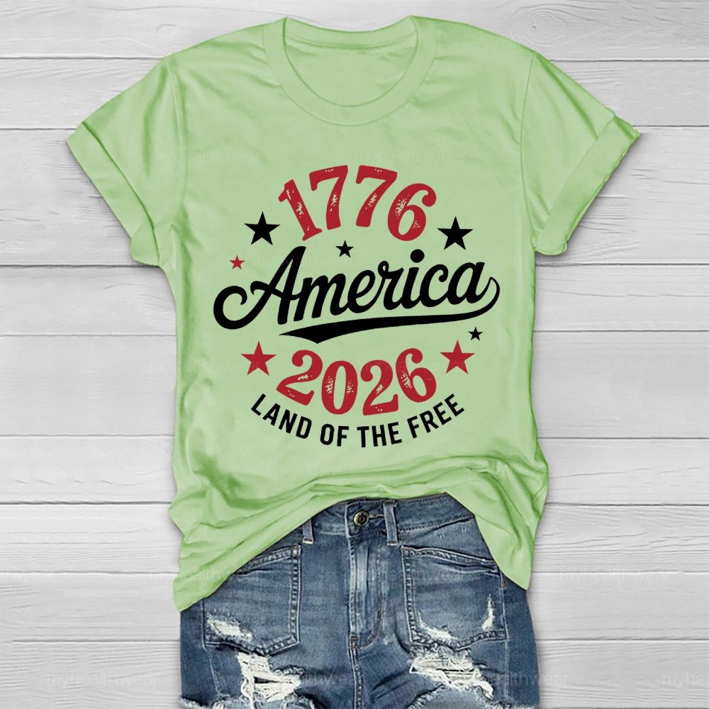 America 1776-2026 Land Of The Free  Healthwear T-shirt