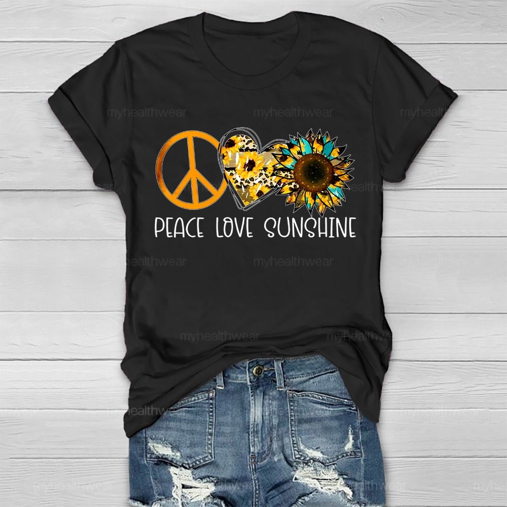 Peace Love Sunshine Graphics  Healthwear T-shirt