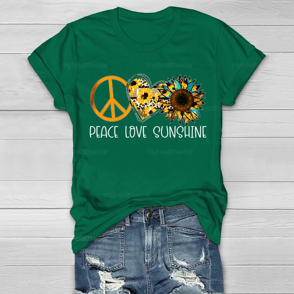 Peace Love Sunshine Graphics  Healthwear T-shirt