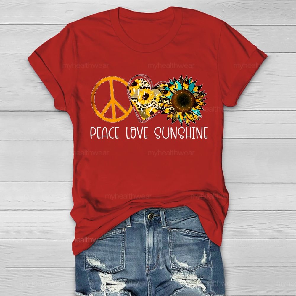 Peace Love Sunshine Graphics  Healthwear T-shirt