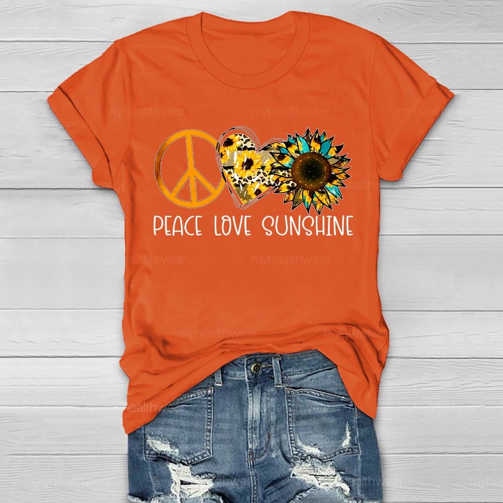 Peace Love Sunshine Graphics  Healthwear T-shirt