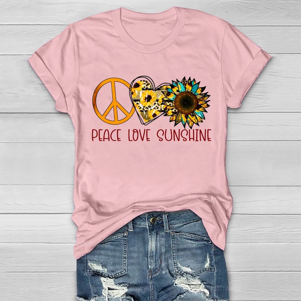 Peace Love Sunshine Graphics  Healthwear T-shirt