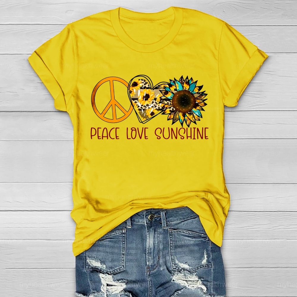 Peace Love Sunshine Graphics  Healthwear T-shirt