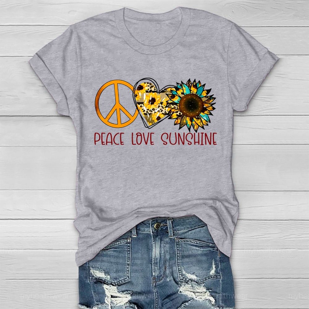 Peace Love Sunshine Graphics  Healthwear T-shirt