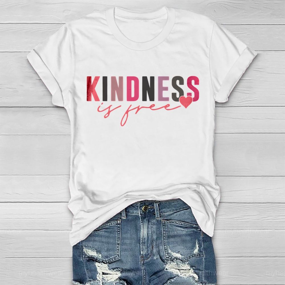 Kindness Is Free Love Letters  Healthwear T-shirt