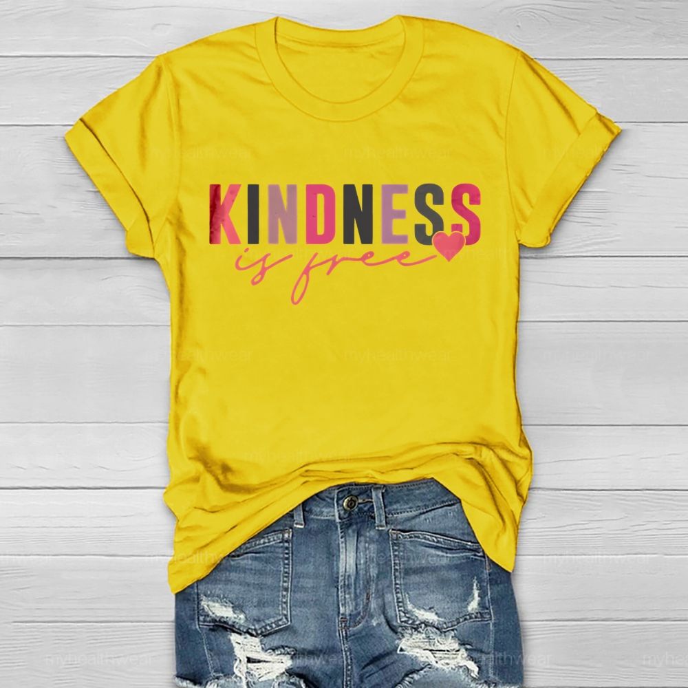 Kindness Is Free Love Letters  Healthwear T-shirt