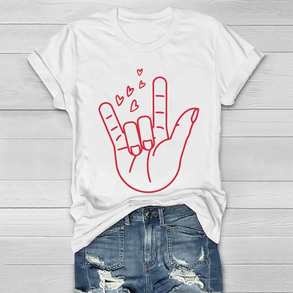 Love Gesture Heart  Healthwear T-shirt