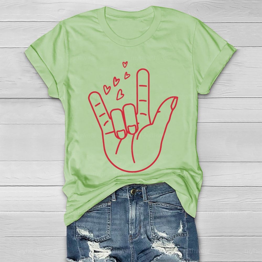 Love Gesture Heart  Healthwear T-shirt