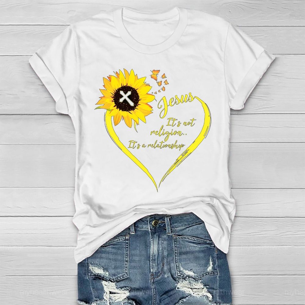 Jesus It Is Not Religion It's A Relationship  Healthwear T-shirt
