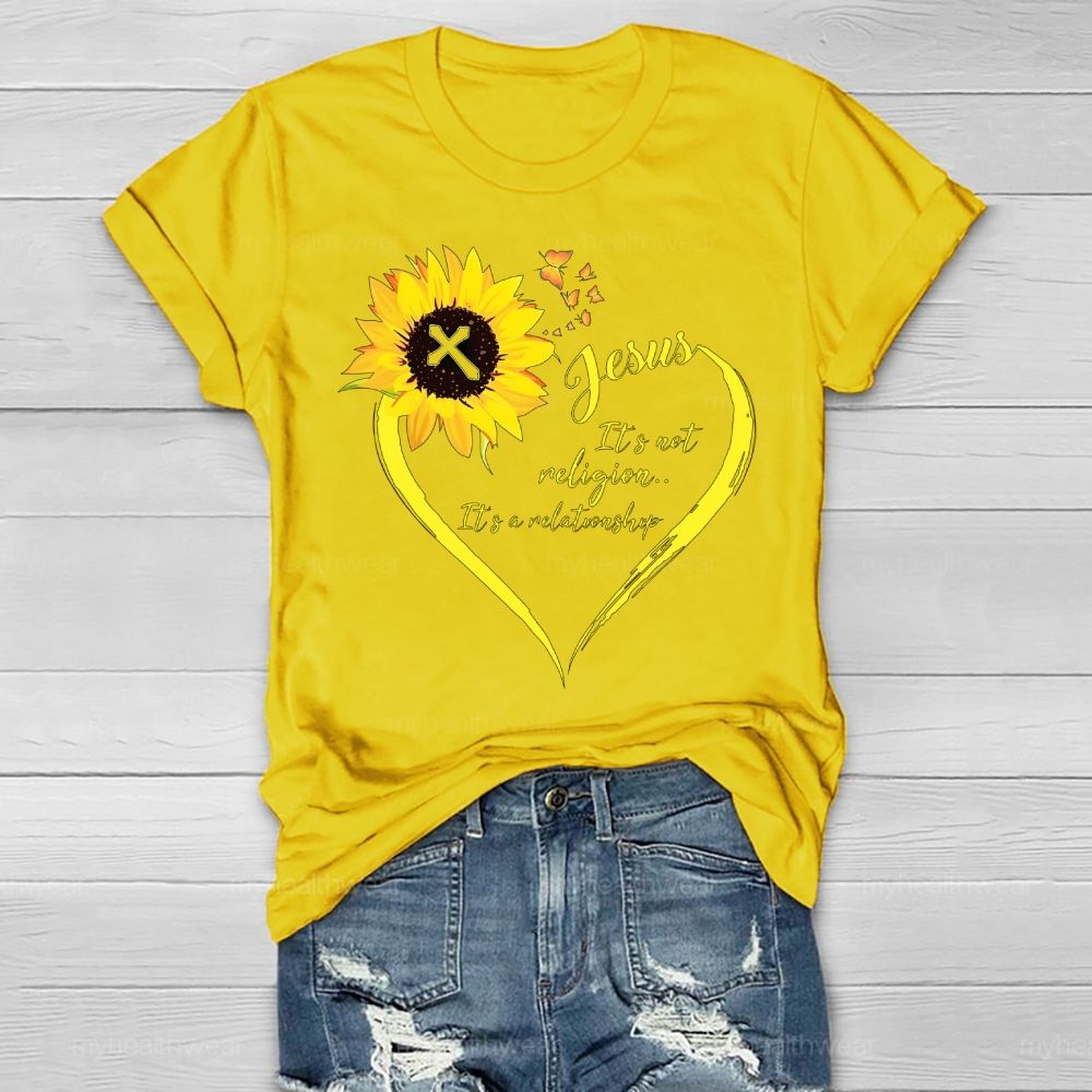 Jesus It Is Not Religion It's A Relationship  Healthwear T-shirt