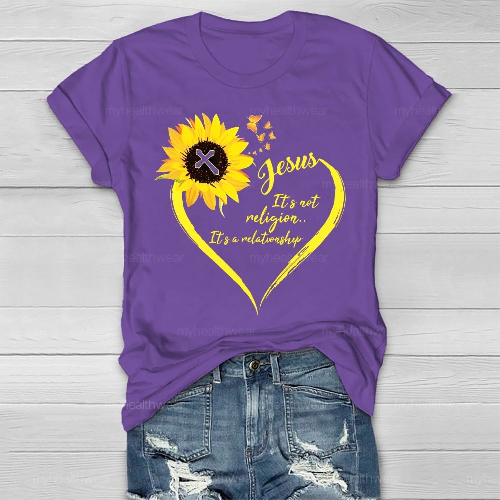 Jesus It Is Not Religion It's A Relationship  Healthwear T-shirt